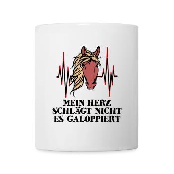 Lustig Islandpferde Statement Galopp Herz Pferde - Tasse - Weiß - Vorne