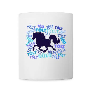 Idiot de cheval disant chevaux Tölt chevaux islandais - Mug blanc - blanc - Devant