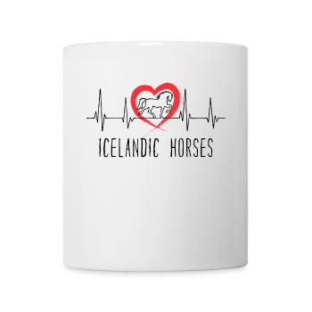Islandpferde Statement Herz Pferde Pferdeliebe - Tasse - Weiß - Vorne