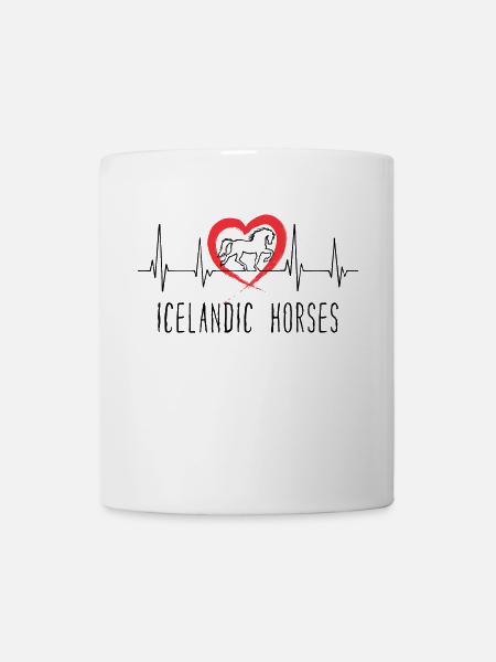 Islandpferde Statement Herz Pferde Pferdeliebe - Tasse - Weiß