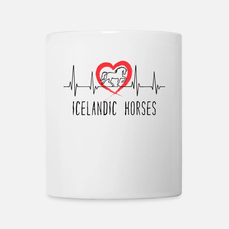 Islandpferde Statement Herz Pferde Pferdeliebe - Tasse - Weiß
