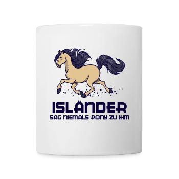 Pferdenarr Islandpferde Pferde Statement Galopp - Tasse - Weiß - Vorne