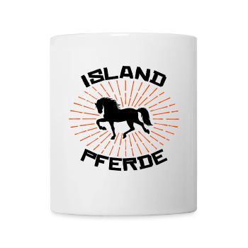 Galopp Pferde Isländer Islandpferde Statement - Tasse - Weiß - Vorne