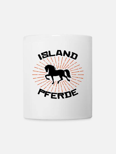 Galopp Pferde Isländer Islandpferde Statement - Tasse - Weiß