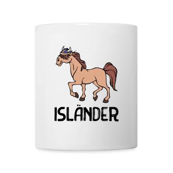 Isländer Pferdenarr Trab Islandpferde Spruch - Tasse - Weiß - Vorne