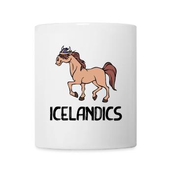 Poulains Chevaux Islandais Chevaux Dire Islandais - Mug blanc - blanc - Devant