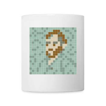 Van Gogh - Self portrait - PixelArt Self-Portrait - Mug - white - Front