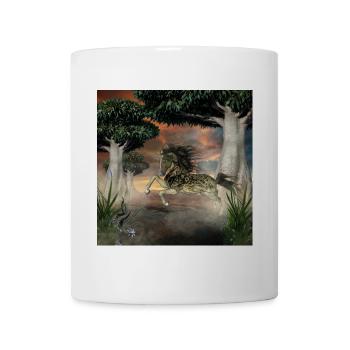 Beeindruckendes Fantasy-Pferd mit Totenköpfen. - Tasse - Weiß - Vorne