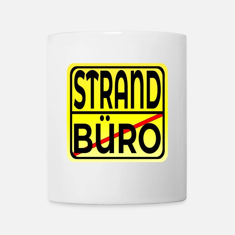 Büro Strand - URLAUB SOMMERFERIEN - Tasse - Weiß