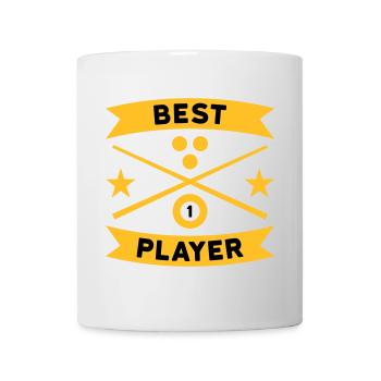 Best billiard player, Billardqueues, Billardkugeln - Tasse - Weiß - Vorne