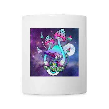 Champignons magiques Art psychédélique des champignons - Mug blanc - blanc - Devant