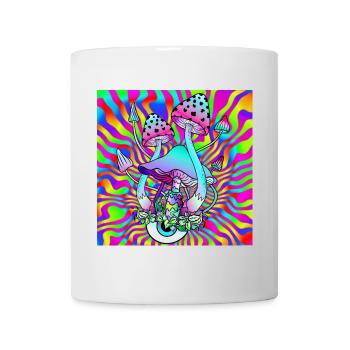 Zauberpilze Hippie Psychedelische Pilz Kunst - Tasse - Weiß - Vorne