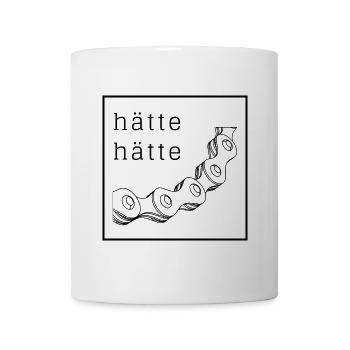 hätte hätte Fahrradkette - Tasse - Weiß - Vorne