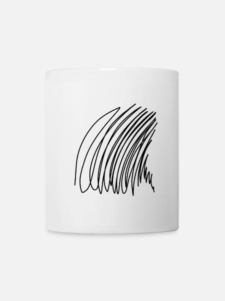 Griffonnage d’art abstrait - Mug blanc - blanc