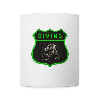 Taucher Wappen Design - Tasse - Weiß - Vorne