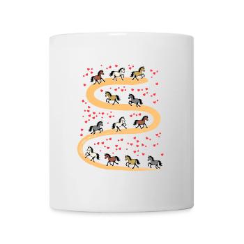 Icelandic Horses Heart Horse Love Gallop Horses - Mug - white - Front