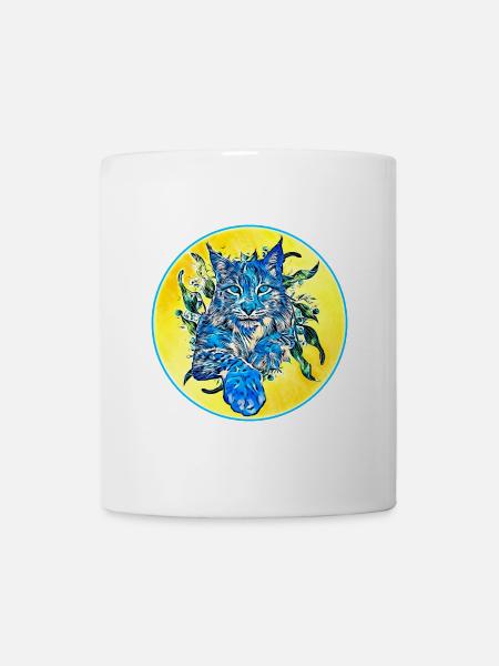 Luchs Katze in Freiheit eine Wild Katze - Tasse - Weiß
