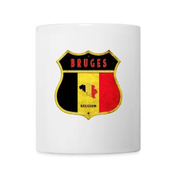 Bruges Belgique Armoiries Drapeaux Design - Mug blanc - blanc - Devant