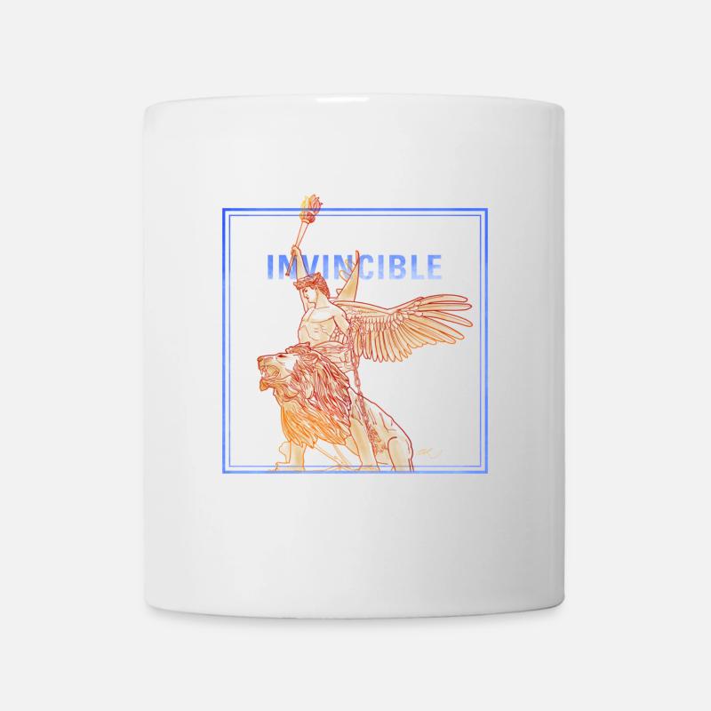 Angle invincible avec Lion - Mug blanc - blanc