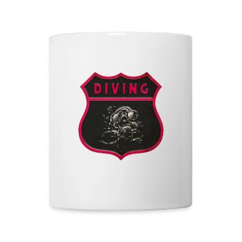 Taucher Wappen Design - Tasse - Weiß - Vorne