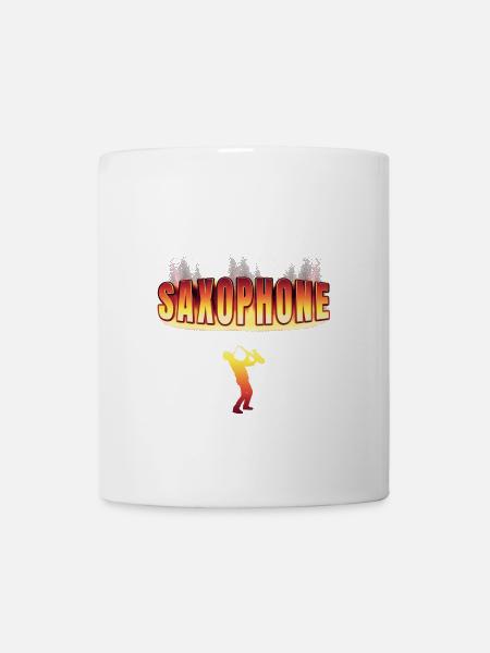 Saxophon Design - Tasse - Weiß