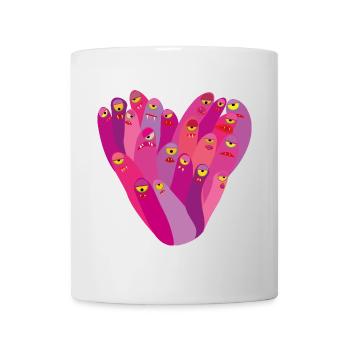 AAA Heart People Nous sommes une famille! - Mug blanc - blanc - Devant
