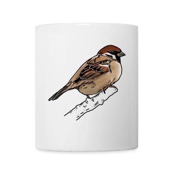 Sperling - Spatz - Tasse - Weiß - Vorne