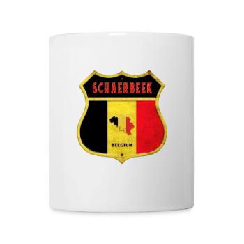 Schaerbeek Belgium Coat of Arms Flags Design - Mug - white - Front