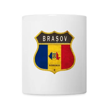 Armoiries de Brasov Romania - Mug blanc - blanc - Devant