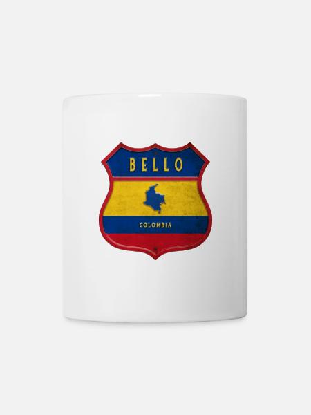 Bello Kolumbien Wappen Design - Tasse - Weiß