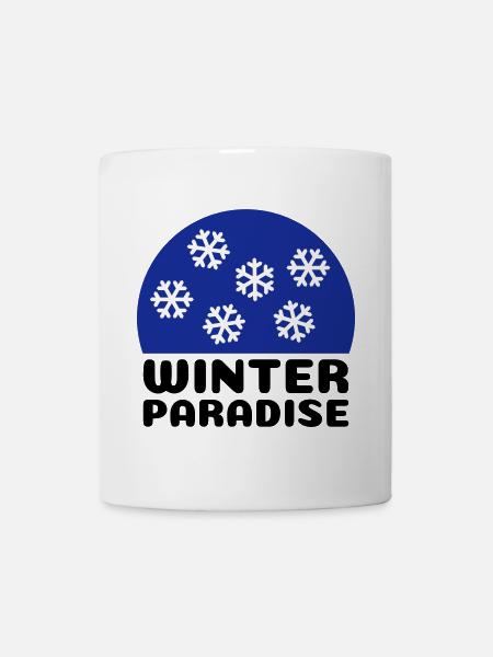 Winter paradise (sky vaults, snowflakes) - Mug - white