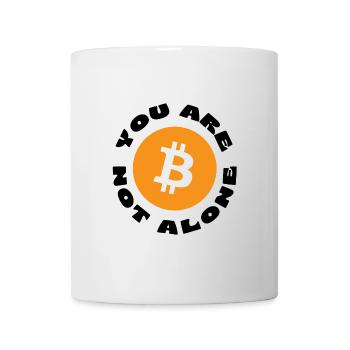 Bitcoin Symbol "You Are Not Alone" - Tasse - Weiß - Vorne