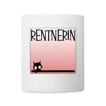 Katzen Rentnerin - Rente - Tasse - Weiß - Vorne