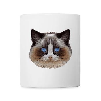 Ragdoll, samtpfote, Katzen design - Tasse - Weiß - Vorne