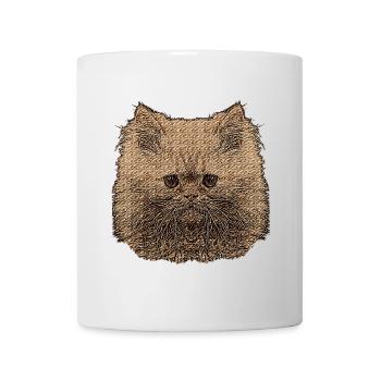Perser katze, besitzer, schenken Weihnachten - Tasse - Weiß - Vorne