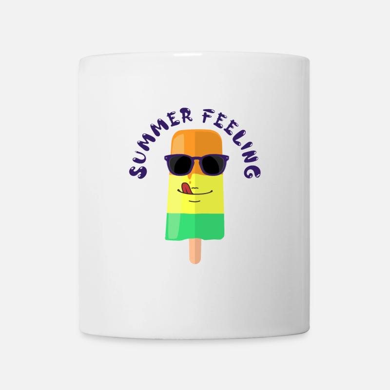 Crème glacée avec lunettes de soleil Summer Feeling Summer - Mug blanc - blanc