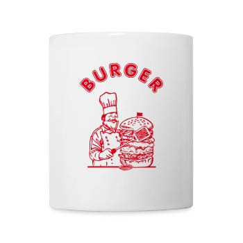 Burger Kebab Hamburger not Döner BBQ Grillen Logo - Tasse - Weiß - Vorne