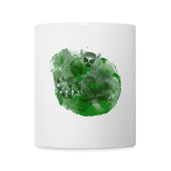 außergewöhnliche Tieroutfits, Katta Palmblätter - Tasse - Weiß - Vorne