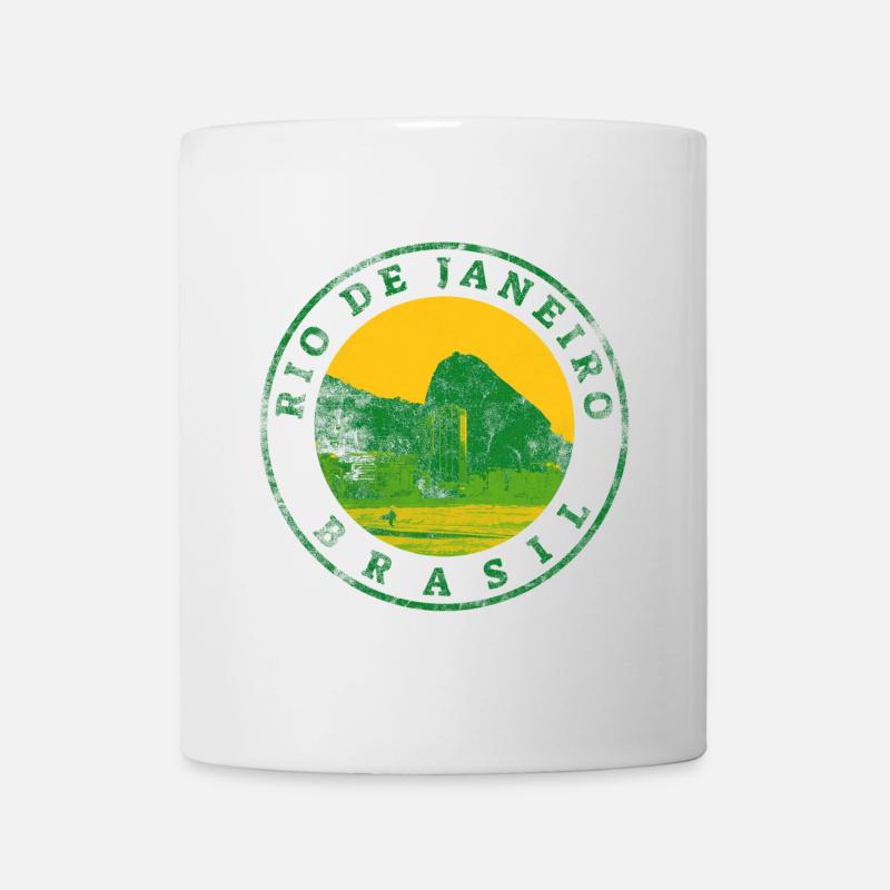 Emblème de Rio de Janeiro : Plage et montagnes - Mug blanc - blanc