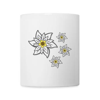 volksfeste frau, traditionelles blumenmuster - Tasse - Weiß - Vorne