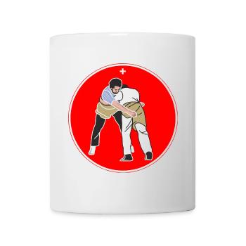 Schweizer Nationalsport Schwinger tafel rot - Tasse - Weiß - Vorne