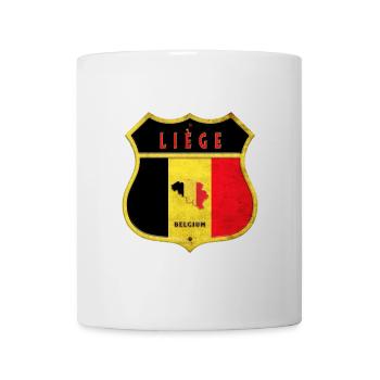 Liège Belgique Armoiries Drapeaux Design - Mug blanc - blanc - Devant
