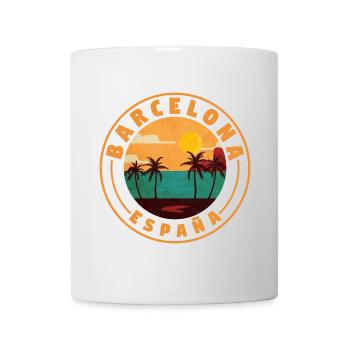 Barcelona Espana Beach Retro - Mug - white - Front