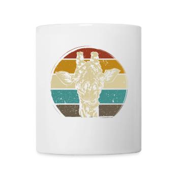 Giraffe retro vintag Zoo Afrika Safari - Tasse - Weiß - Vorne