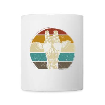 Giraffe retro vintag Zoo Afrika Safari - Tasse - Weiß - Vorne