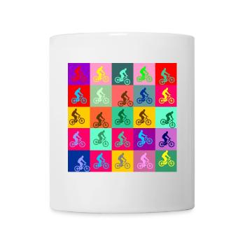 Modern Art Bike MTB Fahrrad - Tasse - Weiß - Vorne