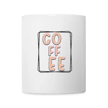Kaffee Typo Panel - Tasse - Weiß - Vorne