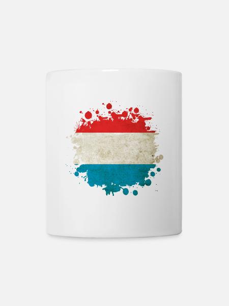 Blob drapeaux Luxembourg - Mug blanc - blanc