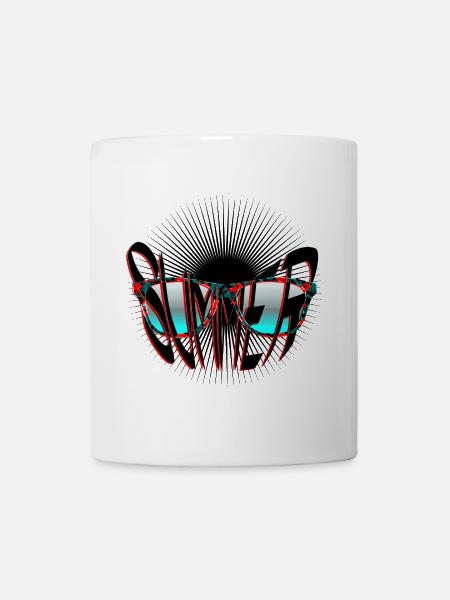 Sonne und Sommer Sonnenbrille - Tasse - Weiß
