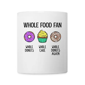 Naschen Donut Cupcake Statement Süßigkeiten Lecker - Tasse - Weiß - Vorne